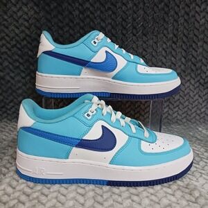 Nike Air Force 1 Low LV8 2 Light Photo Blue Deep Royal GS Sneakers Shoes Sz 6.5Y